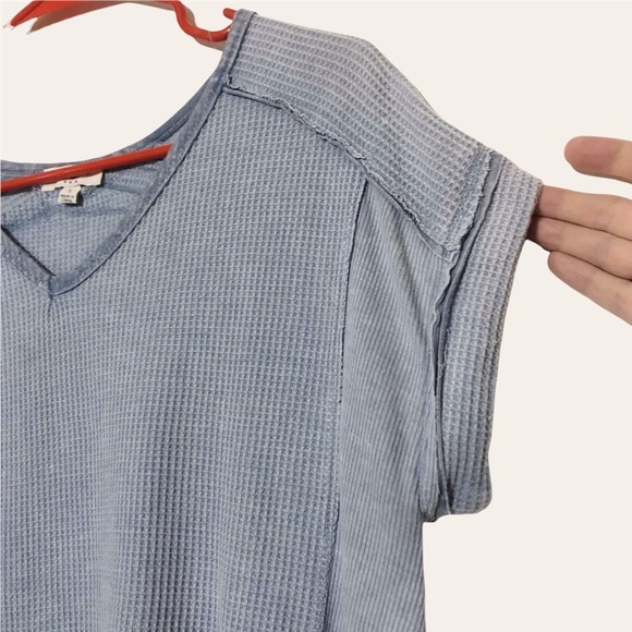 Umgee Draped Thermal Knit Top - Picture 4 of 9